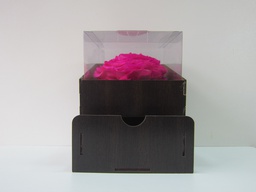 [PIV-0745] Caja de madera con cajon y rosa eterna extra large